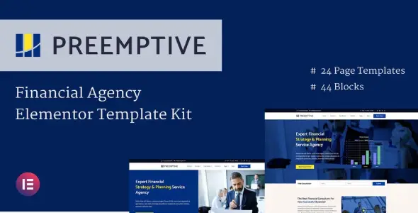 Preemptive – Business & Finance Elementor Template Kit